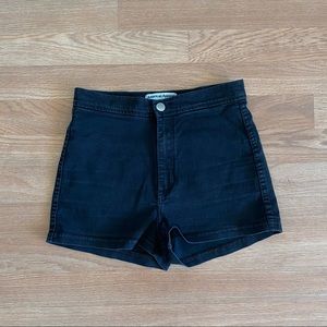 American Apparel High Waisted Black Shorts
